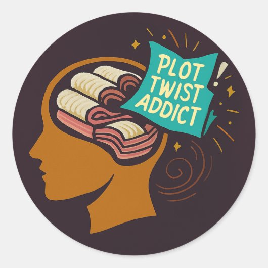 Verbluffende boek Sticker – Literaire Twist (Voorkant)