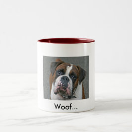 Verbluffende Boxer Dog-Mok Tweekleurige Koffiemok