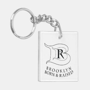 VERBLUFFENDE BROOKLYN GEBOREN & GETOGEN SLEUTELRIN SLEUTELHANGER