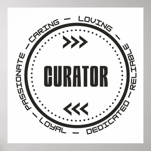 Verbluffende curator poster (Voorkant)