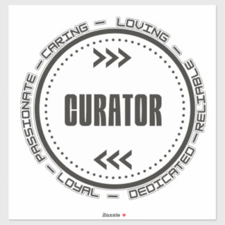 Verbluffende curator sticker