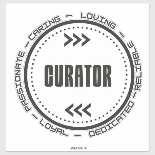 Verbluffende curator sticker (Vel)