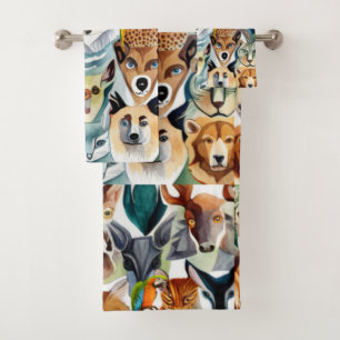 Verbluffende dieren bad handdoek