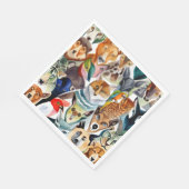 Verbluffende dieren servet (Hoek)