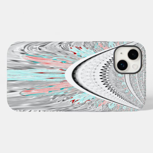 Verbluffende edgy zachte cyaan kleuren vector illu Case-Mate iPhone case (Achterkant (horizontaal))