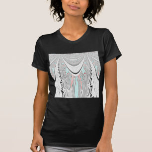 Verbluffende edgy zachte cyaan kleuren vector illu t-shirt