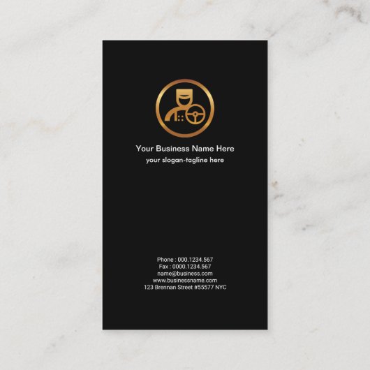 Verbluffende Elite Dual Goal Columns Black Chauffe Visitekaartje (Achterkant)