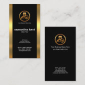 Verbluffende Elite Dual Goal Columns Black Chauffe Visitekaartje (Voorkant / Achterkant)