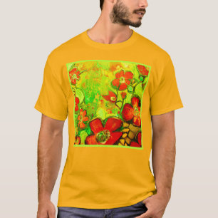 Verbluffende en kleurrijke vloerpannen t-shirt