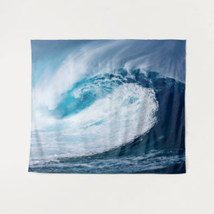 Verbluffende enorme surfgolven wandkleed