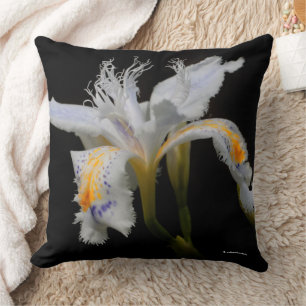 Verbluffende Floral Crested Iris Japonica Flower Kussen