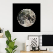 Verbluffende foto van de maan poster (Thuiskantoor)