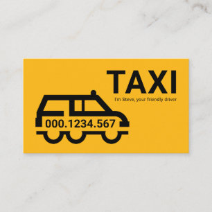 Verbluffende Gele Taxi Auto Stationwagen Visitekaartje
