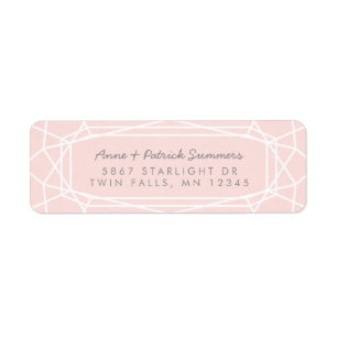 Verbluffende Gem Chic moderne retour adreslabels Etiket