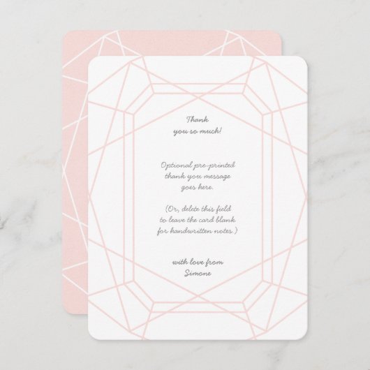 Verbluffende Gem gepersonaliseerde bedankkaarten Bedankkaart (Voorkant / Achterkant)