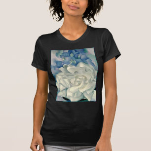Verbluffende Georgia O'Keefe White Rose en Larkspu T-shirt