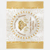 Verbluffende, gepersonaliseerde bruiloftsgooien, g fleece deken (Voorkant)