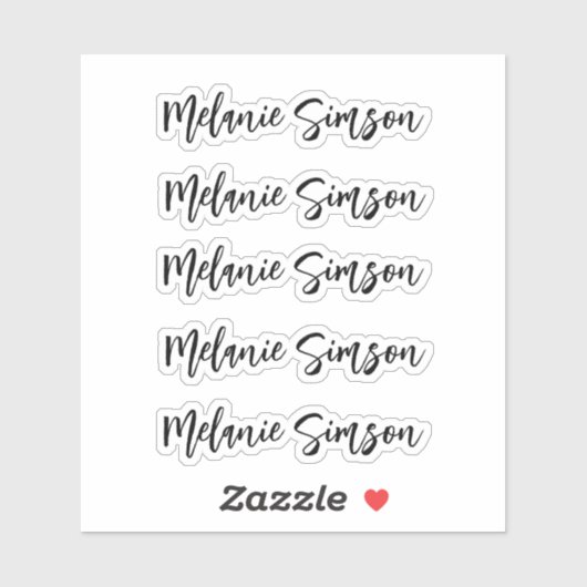 Verbluffende gepersonaliseerde naam voor whimsical sticker (Vel)