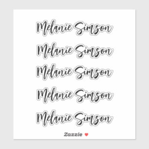 Verbluffende gepersonaliseerde naam voor whimsical sticker