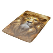 Verbluffende Gold Lion Head Badmat (Gekanteld)