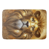 Verbluffende Gold Lion Head Badmat (Voorkant)