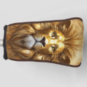 Verbluffende Gold Lion Head Golfheadcover (Voorkant)