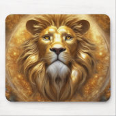 Verbluffende Gold Lion Head Muismat (Voorkant)