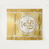 Verbluffende Golden, 50ste Jubileum achtergrond, Wandkleed (Voorkant (horizontaal))