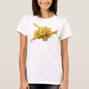 Verbluffende Gouden Abstracte Kubussen Statement D T-shirt