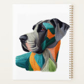 Verbluffende Great dane Planner (Achterkant)