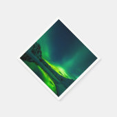 Verbluffende Green Aurora Servet (Hoek)