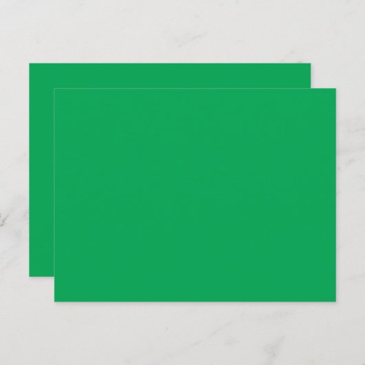 Verbluffende groene achtergrond met wit randontwer briefkaart (Voorkant / Achterkant)