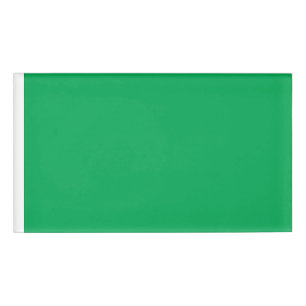 Verbluffende groene achtergrond met wit randontwer naambadge