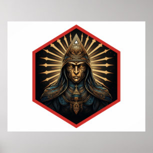 Verbluffende Illuminati Fantasy Portret Poster
