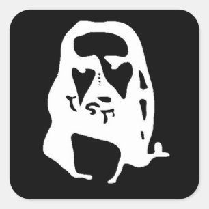 Verbluffende Jezus Christus Optische Illusie Vierkante Sticker
