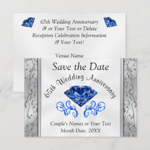 Verbluffende jubileum save the date kaarten, elk j kaart