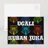 Verbluffende Keniaanse vlinder vlag typografie Ele Briefkaart (Voorkant / Achterkant)