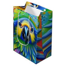 Verbluffende kleurrijke Splatter Paint Parrot