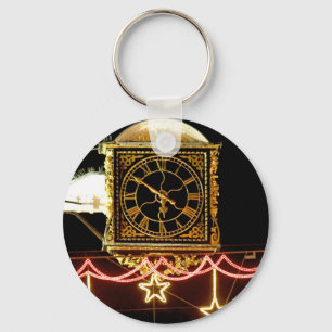 Verbluffende klok bij Kerstmis Sleutelhanger