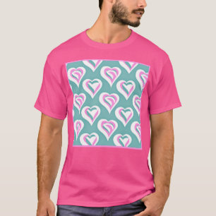 Verbluffende liefde hart patroon t-shirt