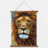 Verbluffende Lion Hangend Wandkleed (Voorkant)