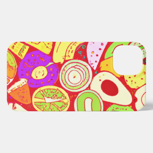 Verbluffende mengsels van patronen voor fruit. Bes iPhone Hoesje (Achterkant horizontaal)