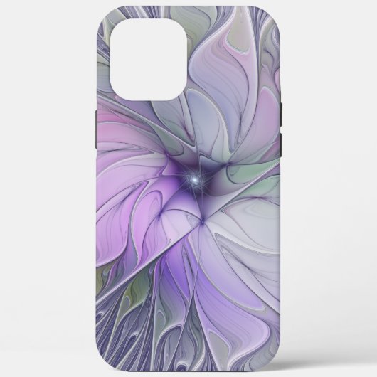 Verbluffende moderne abstracte fractale kunst bloe Case-Mate iPhone case (Achterkant)