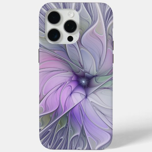 Verbluffende moderne abstracte fractale kunst bloe Case-Mate iPhone case (Achterkant)