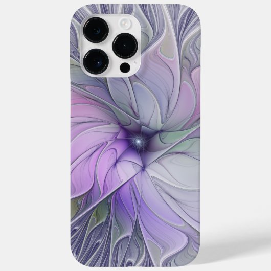 Verbluffende moderne abstracte fractale kunst bloe Case-Mate iPhone case (Achterkant)