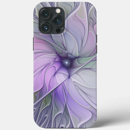 Verbluffende moderne abstracte fractale kunst bloe Case-Mate iPhone case (Achterkant)