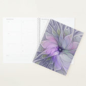 Verbluffende moderne abstracte fractale kunst bloe planner (Display)