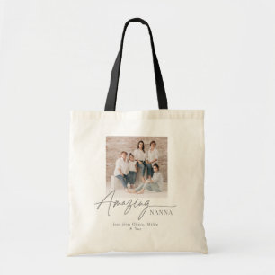 Verbluffende Nanna Gepersonaliseerde Foto Douane C Tote Bag