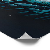 Verbluffende Natuur scène van een Howling Wolf Nat Poster (Hoek)