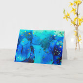 Verbluffende oceaanholografische alcoholinkt kaart (Gele Bloem)